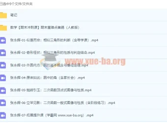 2022初三数学暑假尖端班（张永辉）