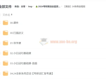 2024考研英语：朱伟全程班