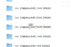 史要文1-9年级数学学霸速成必修班课程