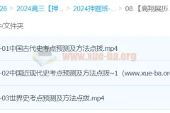 高翔展 2024 高三高考历史押题冲刺护航班