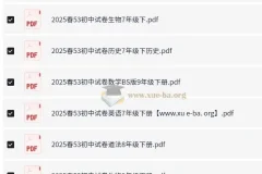 53科学备考：2025春初中各科模拟试卷