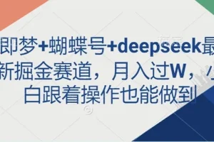 即梦、蝴蝶号与deepseek最新掘金创业项目