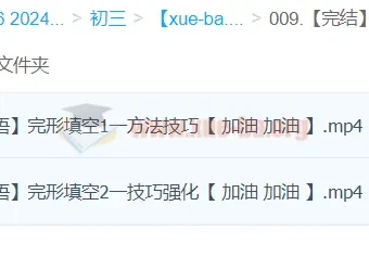 【完结】2024中考英语完形填空一本通