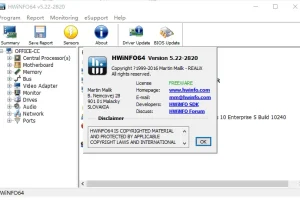 硬件信息检测工具 HWiNFO v8.10.5520 绿色便携版