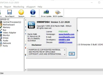 硬件信息检测工具 HWiNFO v8.10.5520 绿色便携版