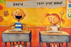 英语儿童绘本故事《大卫上学去》PPT：大卫·香农经典之作