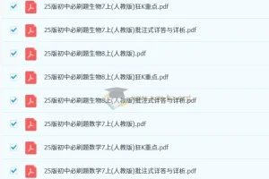 2025版《初中必刷题》：全科多版学习资料