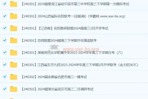 2024年3月高三名校高考模拟试卷合集