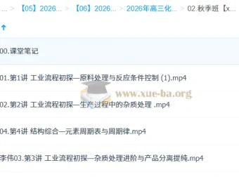 李伟 2026 高三高考化学一轮 A+尖端秋季班课程
