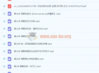 2022初中初一历史春季课程（都运欢）【完结】