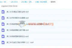 2024张冰瑶高二英语寒假班课程