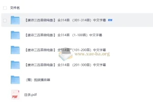 唐诗三百首微电影314集全：儿童国学唐诗启蒙教学课程