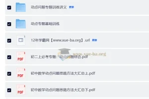 初中数学动点压轴专项训练资料