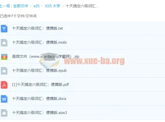 《十天搞定六级词汇：便携版》：高效六级词汇学习资料