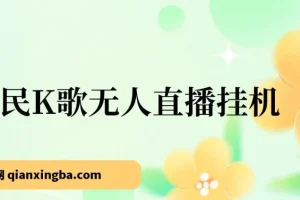全民K歌无人直播挂机项目：三天起号暴力玩法