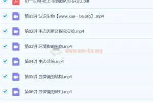 张雨桐2024初一生物A+秋季班课程