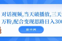 对话视频制作与变现课程：实现快速涨粉与收益