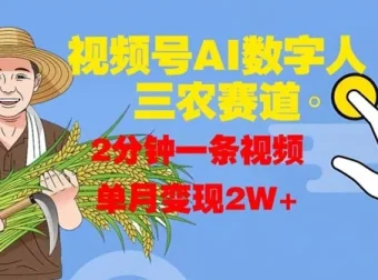 视频号AI数字人：玩转三农赛道项目介绍