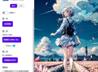 开源 AI 图像放大增强工具 Upscayl 绿色汉化版