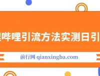 哔哩哔哩引流方法：最新技术，实测日引50+