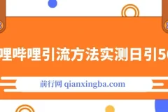 哔哩哔哩引流方法：最新技术，实测日引50+