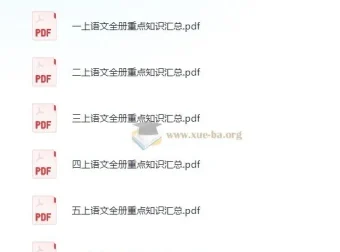 1 – 6 年级上册小学语文重点知识汇总