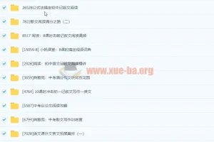 初中语文专项学习视频合集