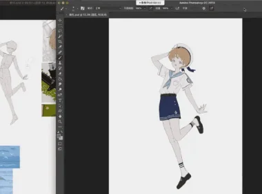 水水子小男孩团练PS[起草+线稿+铺色]教程