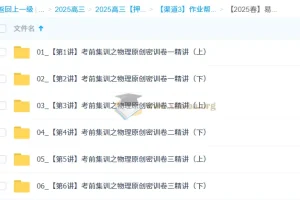 孙竞轩 2025 高三高考物理密训班（更新中）