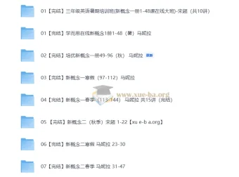 学而思培优小学英语新概念英语课程合集