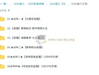 2025高三高考物理王羽全年一轮二轮课程
