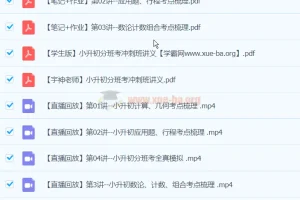 宇神小升初分班考冲刺班【完结，7课含视频+PDF】