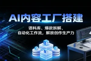 AI内容创作与运营实战课：语料库、爆款拆解及自动化工作流，解放创作生产力