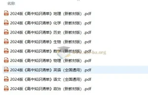 2025版《5·3高中知识清单》