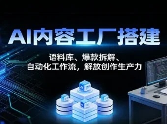 AI内容创作与运营实战课：语料库、爆款拆解及自动化工作流，解放创作生产力