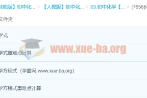 初中化学化学式及化学方程式计算重点突破课程