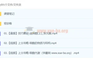 张元振2024高三高考生物密训班课程