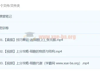 张元振2024高三高考生物密训班课程