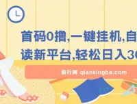 首码0撸：一键挂机自动阅读新平台项目介绍