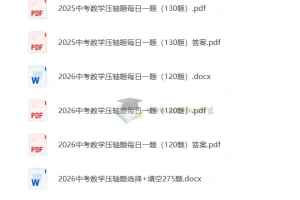2025 – 2026中考数学压轴题每日一题汇编