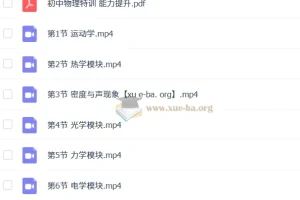 质心教育初中物理能力提升7讲