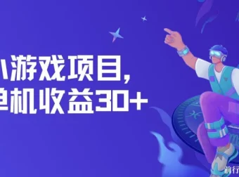 小游戏项目：单机收益30+与独家养号方法