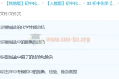初中化学难点突破：酸、碱、盐课程