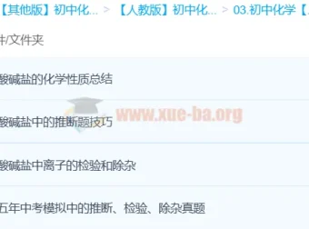 初中化学难点突破：酸、碱、盐课程