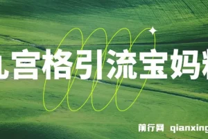 宝妈粉引流：九宫格运营教程