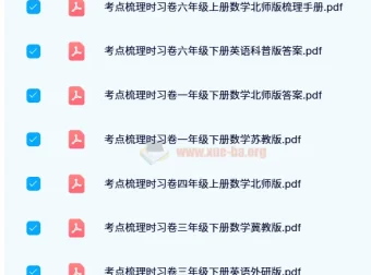 王朝霞考点梳理时习卷：1 – 6年级全学科学习资料