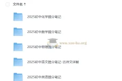 2025张雪峰初中语文数学英语物理化学提分笔记