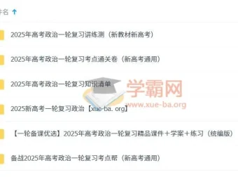 2025新高考高考政治一轮复习资料合集