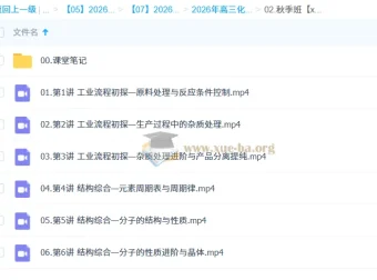 赵怡然2026高三高考化学一轮A+尖端秋季班（更新中）