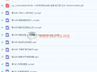 2022初中科学初一科学春季全国版A加课程（庞艳霞、杜春雨）【完结】